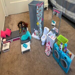 My Life As (A Doll) Playset - Sectional Couch + Washer/Dryer + Bathroom Set